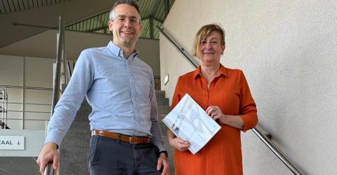 foto van algemeen directeur Marijn De Vos en financieel directeur Carine Denys