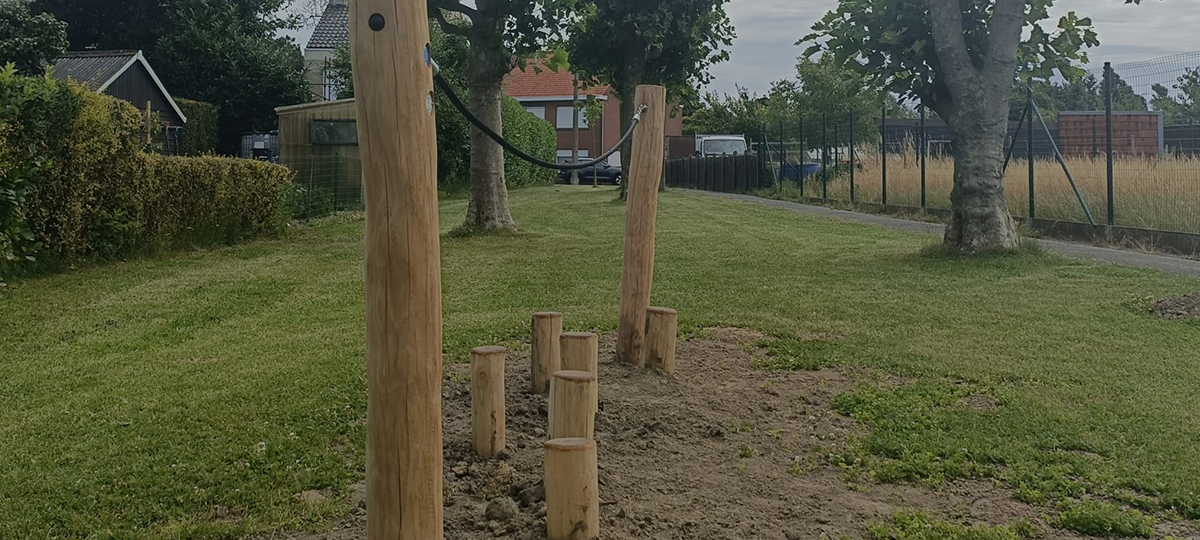 natuurlijk speeltoestel in hout